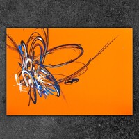 sans titre 
 2020-013. Acrylique et encre à alcool sur bois. 32 x 22 cm. 
2020 – Dominique Vial