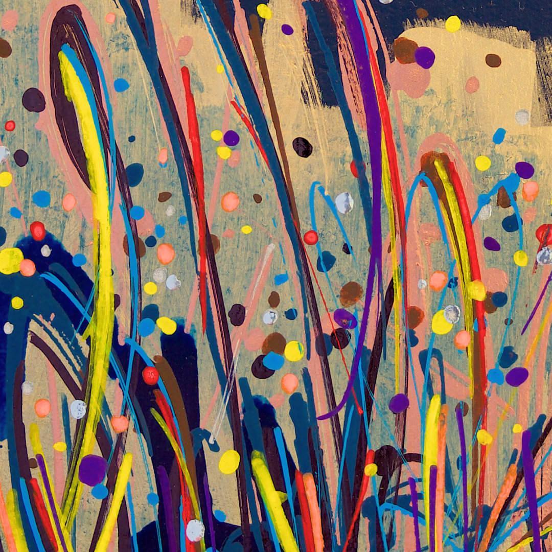 sans titre 
 2020-014. Acrylique et encre à alcool sur bois. 10 x 10 cm. 
2020 – Dominique Vial