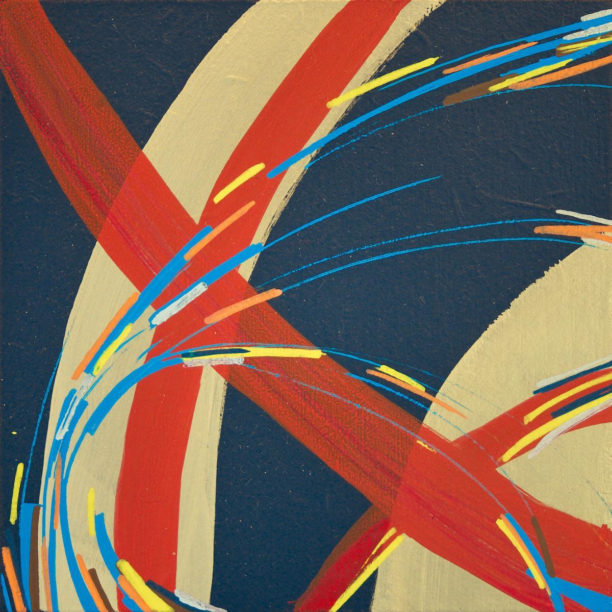 sans titre 
 2020-015. Acrylique et encre à alcool sur bois. 10 x 10 cm. 
2020 – Dominique Vial