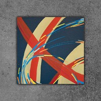 sans titre 
 2020-015. Acrylique et encre à alcool sur bois. 10 x 10 cm. 
2020 – Dominique Vial