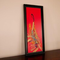 sans titre 
 2020-019. Acrylique et encres à alcool sur bois. 22 x 62 cm. 
2020 – Dominique Vial