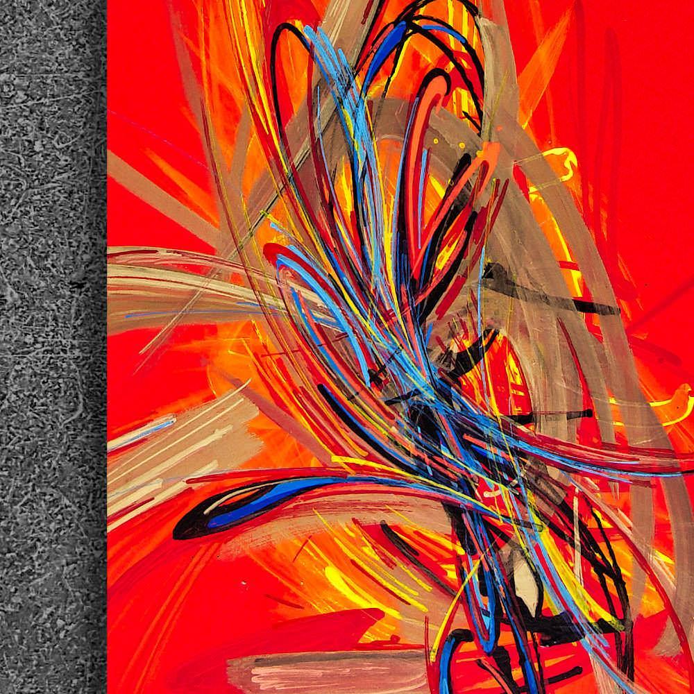 sans titre 
 2020-019. Acrylique et encres à alcool sur bois. 22 x 62 cm. 
2020 – Dominique Vial
