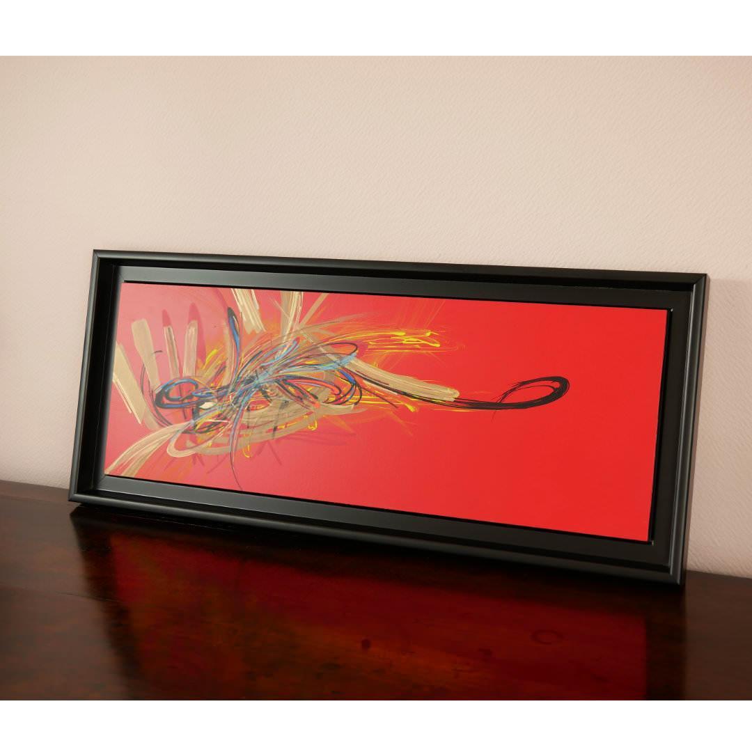 sans titre 
 2020-019. Acrylique et encres à alcool sur bois. 22 x 62 cm. 
2020 – Dominique Vial