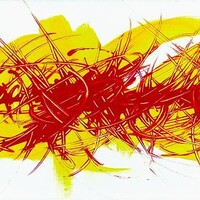 sans titre 
 2020-020. Acrylique sur bois. 40 x 13.7 cm. 
2020 – Dominique Vial
