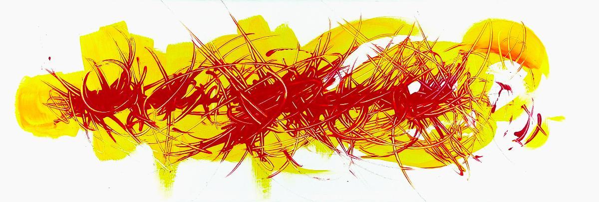 sans titre 
 2020-020. Acrylique sur bois. 40 x 13.7 cm. 
2020 – Dominique Vial