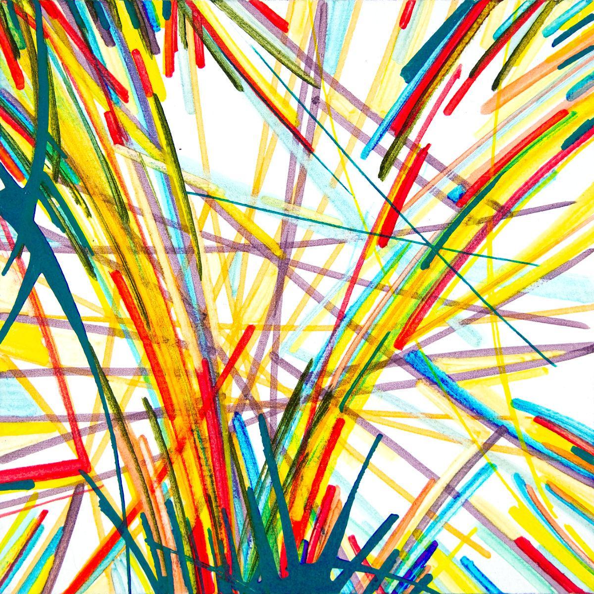 sans titre 
 2020-024. Acrylique et encres à alcool sur bois. 10 x 10 cm. 
2020 – Dominique Vial