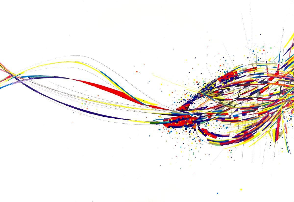 sans titre 
 2020-025. Acrylique, encres à alcool et encre pigmentée sur bois. 32 x 22 cm. 
2020 – Dominique Vial