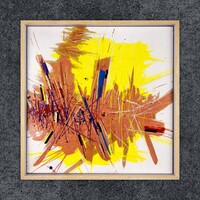 sans titre 
 2020-028. Acrylique, encres à alcool et émulsion vynilique sur bois. 20 x 20 cm. 
2020 – Dominique Vial