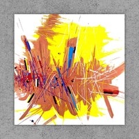 sans titre 
 2020-028. Acrylique, encres à alcool et émulsion vynilique sur bois. 20 x 20 cm. 
2020 – Dominique Vial