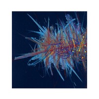 sans titre 
 2020-031. Acrylique et encres à alcool sur bois. 20 x 20 cm. 
2020 – Dominique Vial