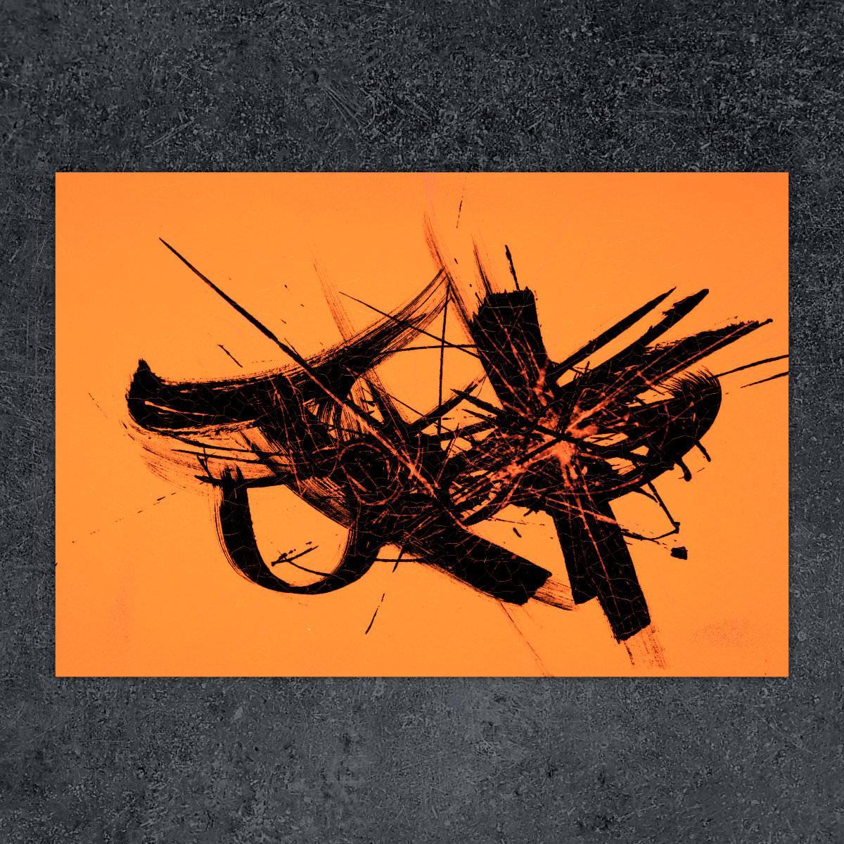 sans titre 
 2021-001. Acrylique et encre à alcool sur bois. 32 x 22 cm. 
2021 – Dominique Vial