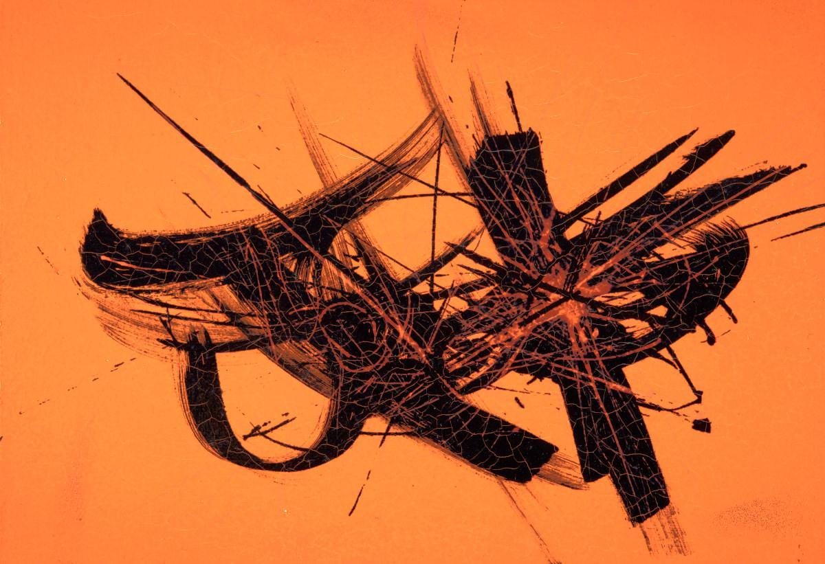 sans titre 
 2021-001. Acrylique et encre à alcool sur bois. 32 x 22 cm. 
2021 – Dominique Vial