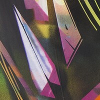 sans titre 
 2021-005. Acrylique sur bois. 80 x 50 cm. 
2021 – Dominique Vial