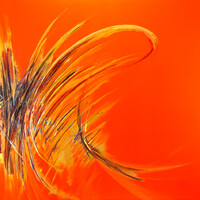 sans titre 
 2022-002. Acryliques, encres à alcool et aquarelle sur bois. 52.8 x 46.5 cm. 
2022 – Dominique Vial