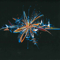 sans titre 
 2022-003. Acryliques et encres à alcool sur papier Molotow. 29.7 x 21 cm. 
2022 – Dominique Vial