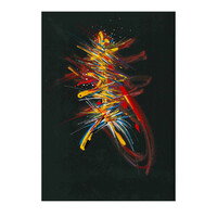 sans titre 
 2022-004. Acryliques et encres à alcool sur papier Molotow. 29.7 x 21 cm. 
2022 – Dominique Vial