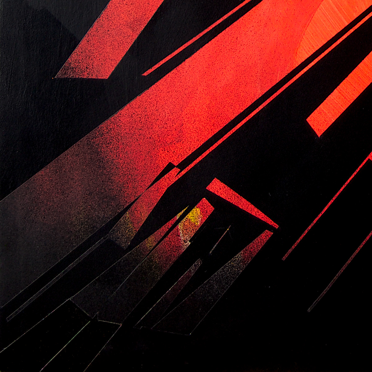 sans titre 
 2023-001. Acrylique et émulsion vinylique sur bois. 90 x 90 cm. 
2023 – Dominique Vial