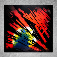 sans titre 
 2023-001. Acrylique et émulsion vinylique sur bois. 90 x 90 cm. 
2023 – Dominique Vial