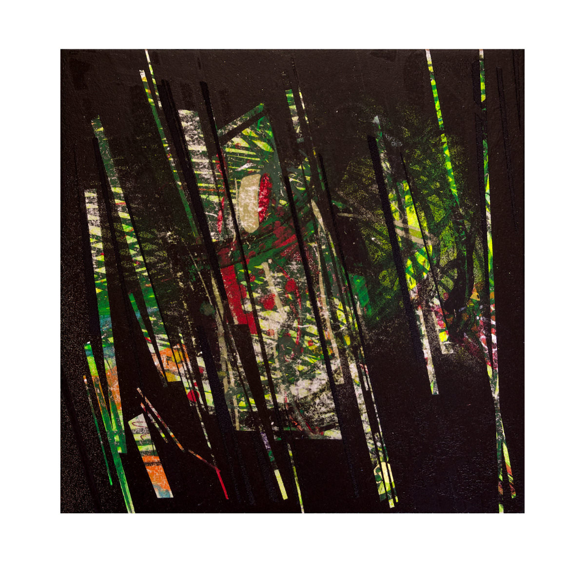 sans titre 
 2023-003. Acrylique et encres à alcool sur bois. 20 x 20 cm. 
2023 – Dominique Vial