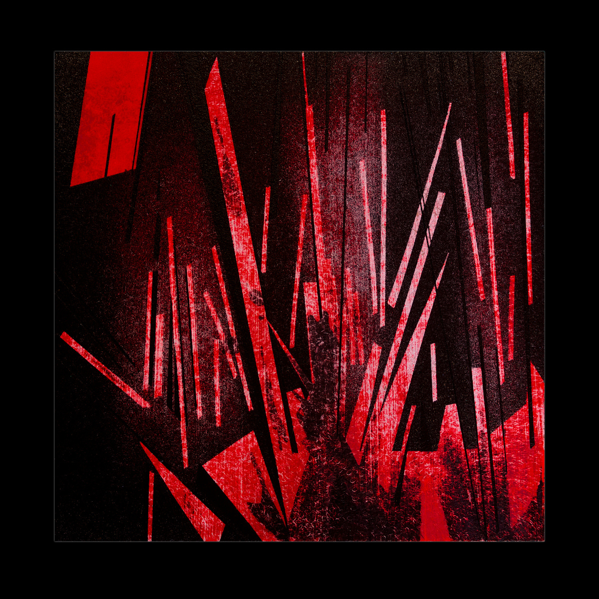 sans titre 
 2023-004. Acrylique et encres à alcool sur bois. 20 x 20 cm. 
2023 – Dominique Vial