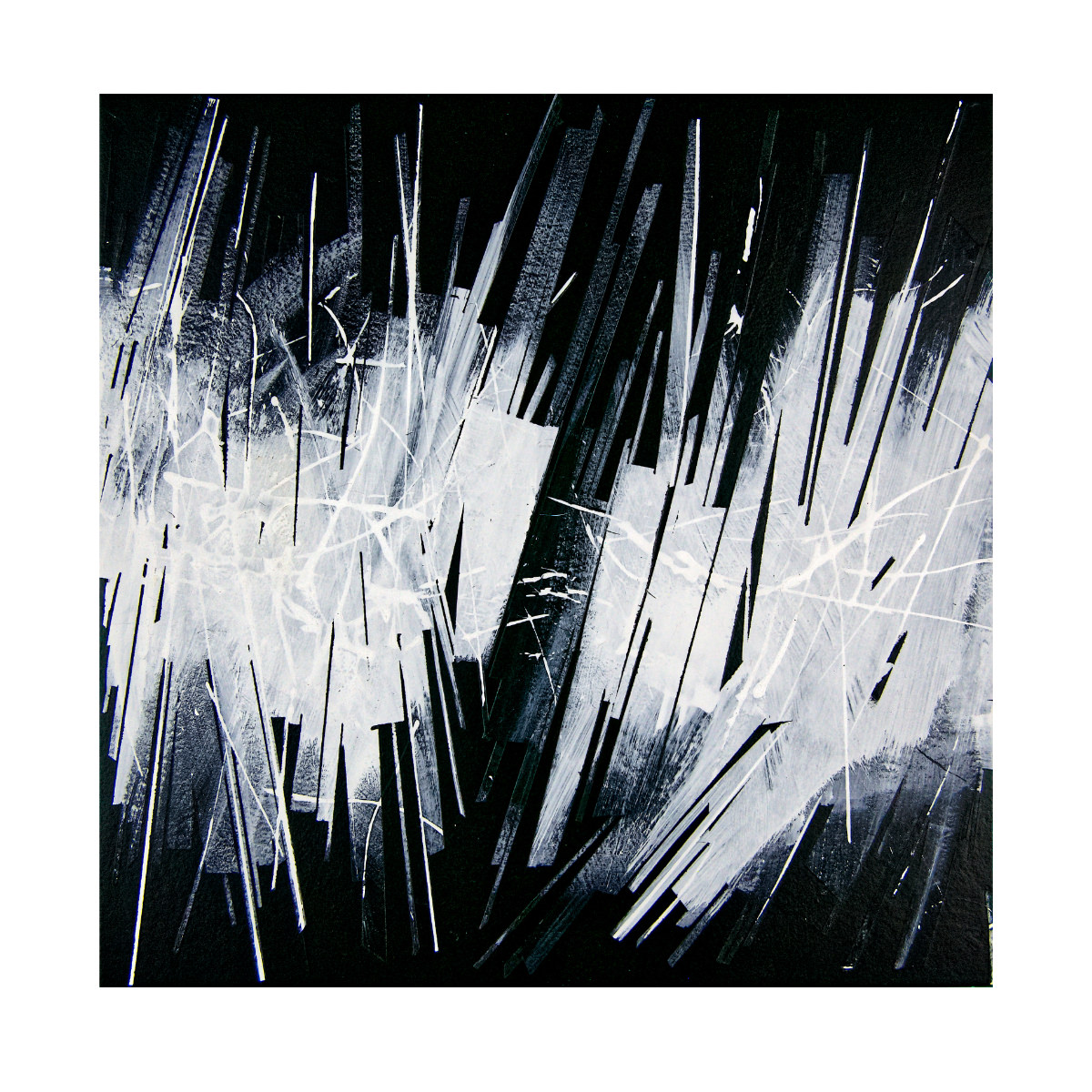 sans titre 
 2023-005. Acrylique et encres à alcool sur bois. 20 x 20 cm. 
2023 – Dominique Vial