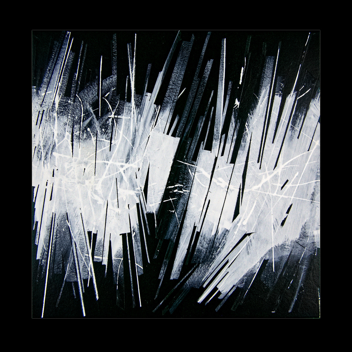 sans titre 
 2023-005. Acrylique et encres à alcool sur bois. 20 x 20 cm. 
2023 – Dominique Vial