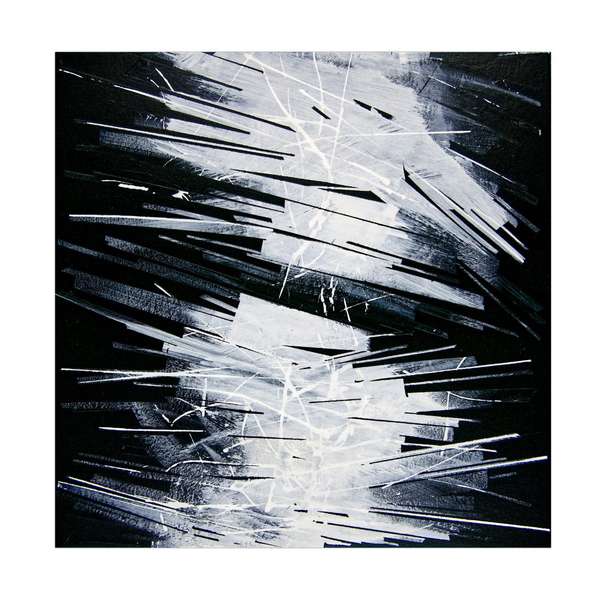 sans titre 
 2023-005. Acrylique et encres à alcool sur bois. 20 x 20 cm. 
2023 – Dominique Vial