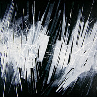 sans titre 
 2023-005. Acrylique et encres à alcool sur bois. 20 x 20 cm. 
2023 – Dominique Vial