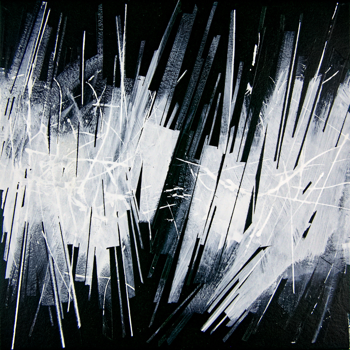 sans titre 
 2023-005. Acrylique et encres à alcool sur bois. 20 x 20 cm. 
2023 – Dominique Vial