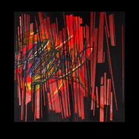 sans titre 
 2023-006. Acrylique et encres à alcool sur bois. 20 x 20 cm. 
2023 – Dominique Vial