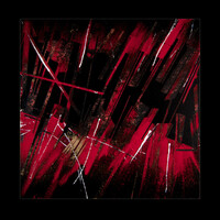 sans titre 
 2023-007. Acrylique et encres à alcool sur bois. 20 x 20 cm. 
2023 – Dominique Vial