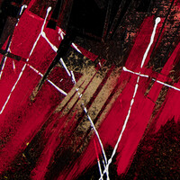 sans titre 
 2023-007. Acrylique et encres à alcool sur bois. 20 x 20 cm. 
2023 – Dominique Vial