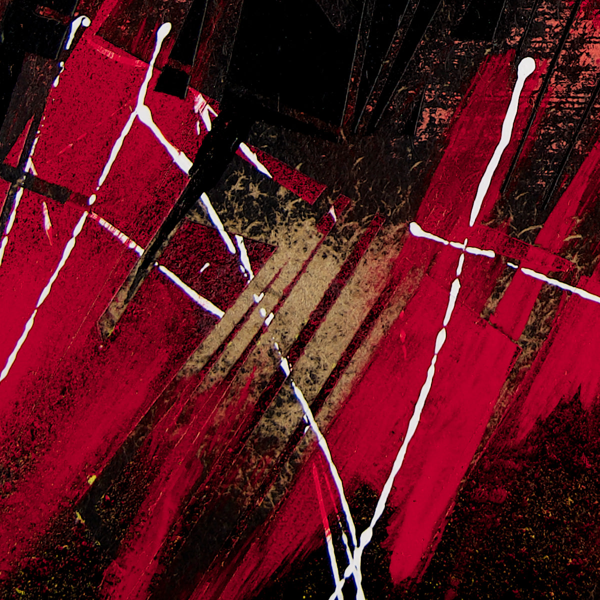 sans titre 
 2023-007. Acrylique et encres à alcool sur bois. 20 x 20 cm. 
2023 – Dominique Vial