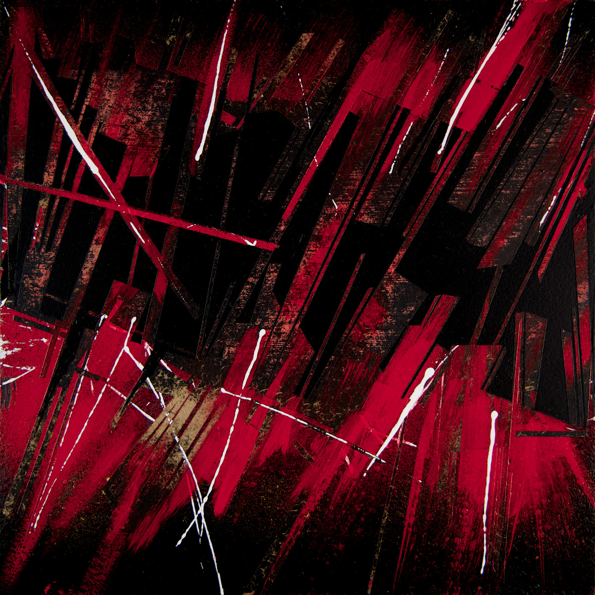 sans titre 
 2023-007. Acrylique et encres à alcool sur bois. 20 x 20 cm. 
2023 – Dominique Vial