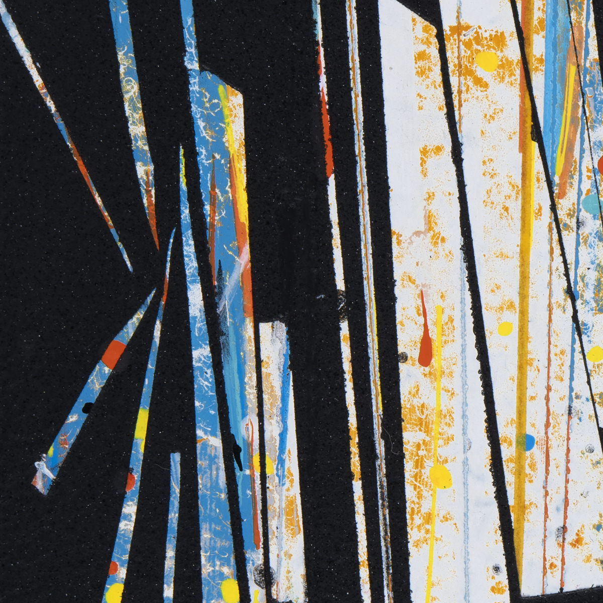 sans titre 
 2023-008. Acryliques, encres à alcool, encres pigmentées sur bois. 20 x 20 cm. 
2023 – Dominique Vial