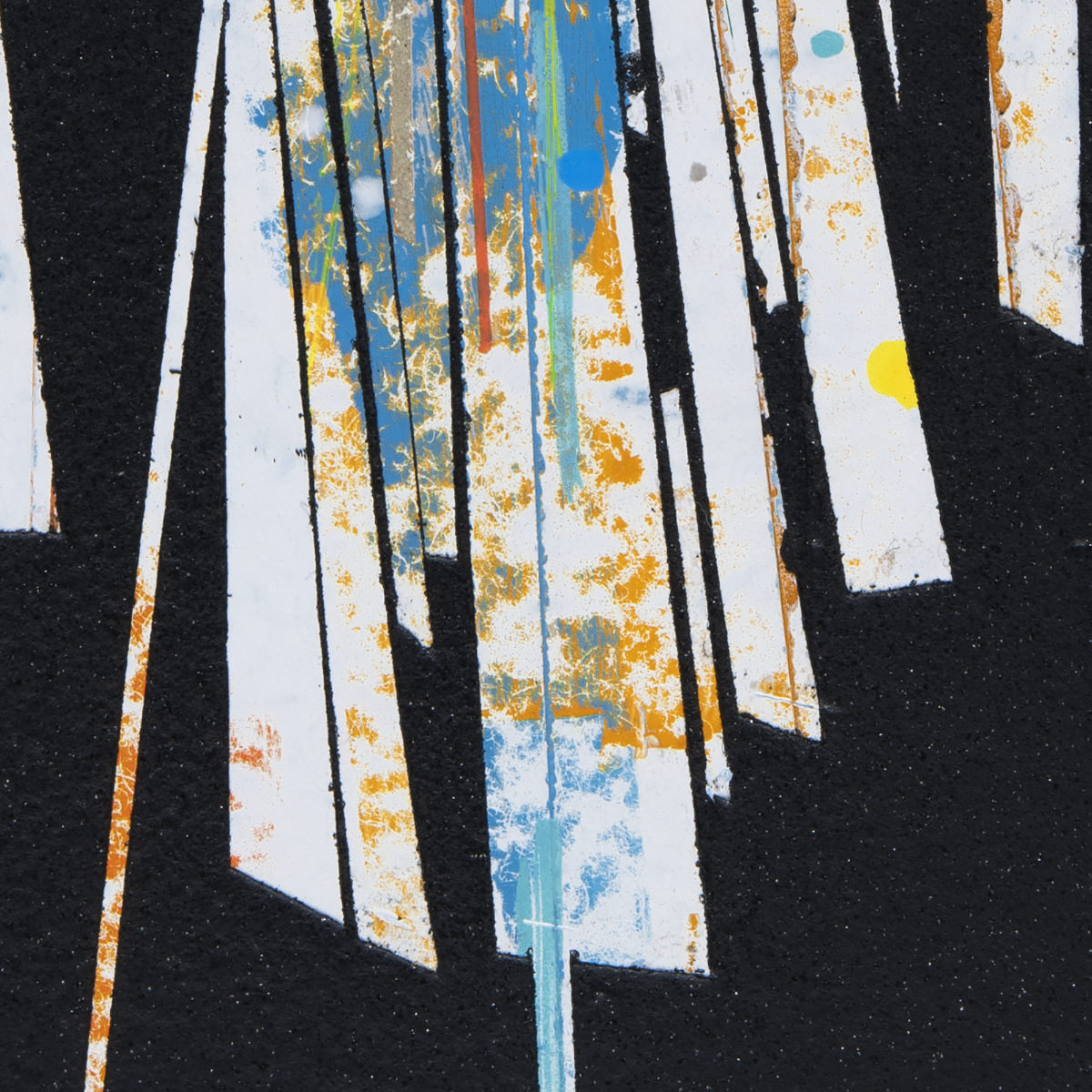 sans titre 
 2023-008. Acryliques, encres à alcool, encres pigmentées sur bois. 20 x 20 cm. 
2023 – Dominique Vial