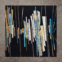 sans titre 
 2023-008. Acryliques, encres à alcool, encres pigmentées sur bois. 20 x 20 cm. 
2023 – Dominique Vial