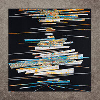 sans titre 
 2023-008. Acryliques, encres à alcool, encres pigmentées sur bois. 20 x 20 cm. 
2023 – Dominique Vial