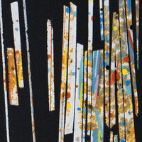 sans titre 
 2023-008. Acryliques, encres à alcool, encres pigmentées sur bois. 20 x 20 cm. 
2023 – Dominique Vial