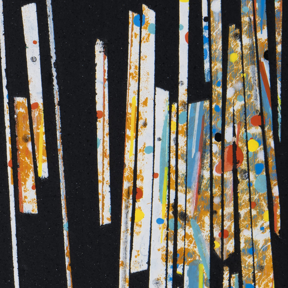 sans titre 
 2023-008. Acryliques, encres à alcool, encres pigmentées sur bois. 20 x 20 cm. 
2023 – Dominique Vial