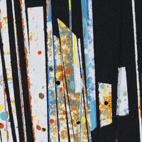 sans titre 
 2023-008. Acryliques, encres à alcool, encres pigmentées sur bois. 20 x 20 cm. 
2023 – Dominique Vial