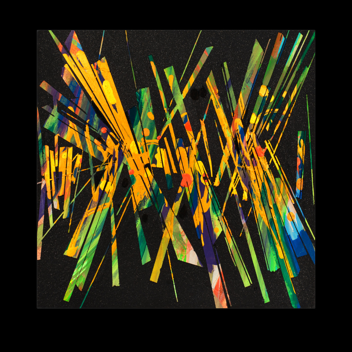 sans titre 
 2023-009. Acryliques, encres à alcool, émulsion vinylique sur bois. 20 x 20 cm. 
2023 – Dominique Vial