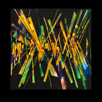 sans titre 
 2023-009. Acryliques, encres à alcool, émulsion vinylique sur bois. 20 x 20 cm. 
2023 – Dominique Vial