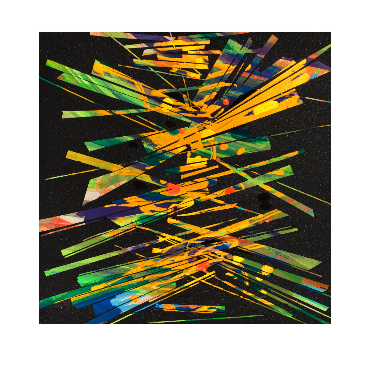 sans titre 
 2023-009. Acryliques, encres à alcool, émulsion vinylique sur bois. 20 x 20 cm. 
2023 – Dominique Vial