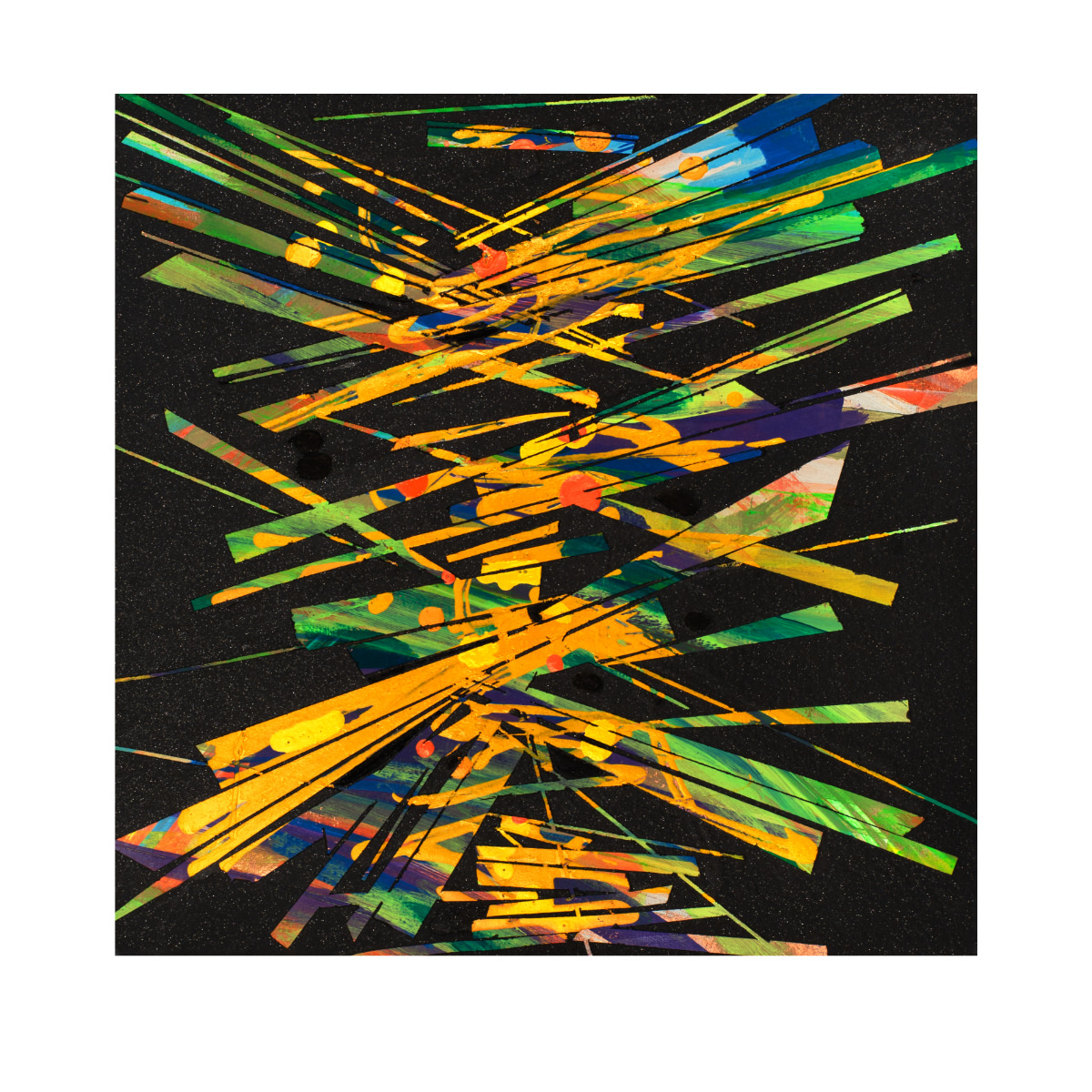 sans titre 
 2023-009. Acryliques, encres à alcool, émulsion vinylique sur bois. 20 x 20 cm. 
2023 – Dominique Vial