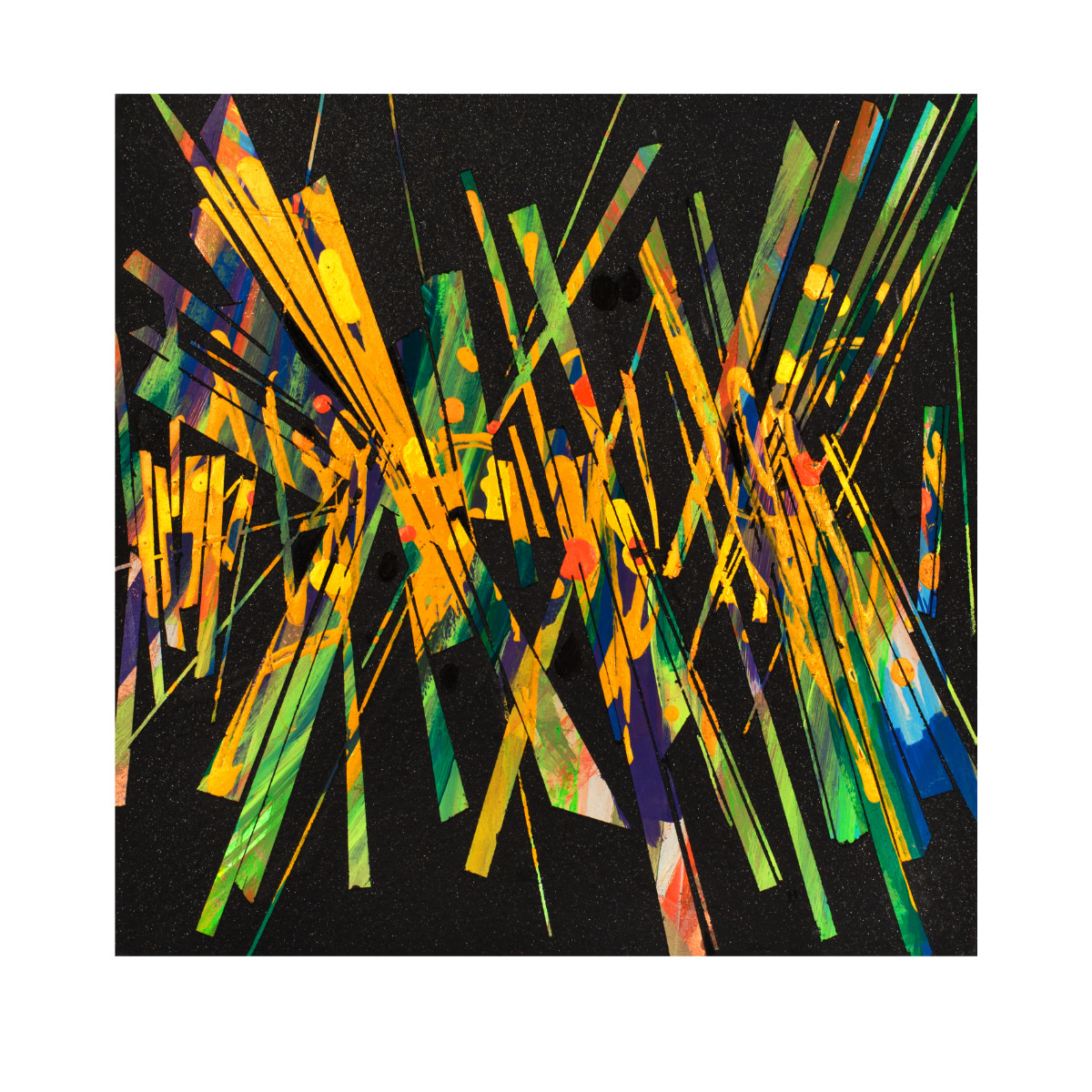 sans titre 
 2023-009. Acryliques, encres à alcool, émulsion vinylique sur bois. 20 x 20 cm. 
2023 – Dominique Vial