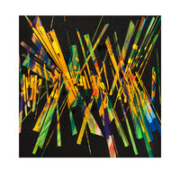 sans titre 
 2023-009. Acryliques, encres à alcool, émulsion vinylique sur bois. 20 x 20 cm. 
2023 – Dominique Vial