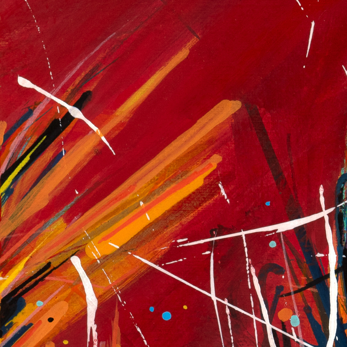 sans titre 
 2023-010. Acrylique, encres à alcool sur bois. 20 x 20 cm. 
2023 – Dominique Vial