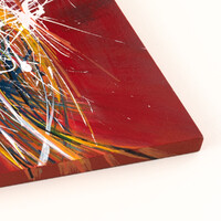 sans titre 
 2023-010. Acrylique, encres à alcool sur bois. 20 x 20 cm. 
2023 – Dominique Vial