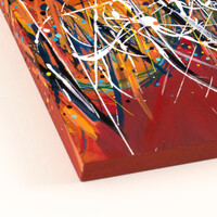 sans titre 
 2023-010. Acrylique, encres à alcool sur bois. 20 x 20 cm. 
2023 – Dominique Vial